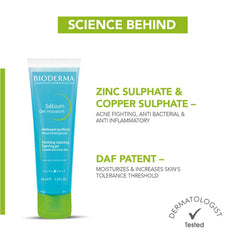 Bioderma Sebium Moussant Purifying Cleansing Foaming Gel, 45ml