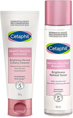 Cetaphil Bright Healthy Reveal Creamy Cleanser, 100gm and Radiance Refresh Toner, 150 ml Combo