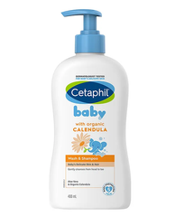 Cetaphil Baby Wash & Shampoo with Organic Calendula, 400ml