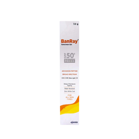 Banray Sunscreen Gel SPF 50 PA+++, 50gm