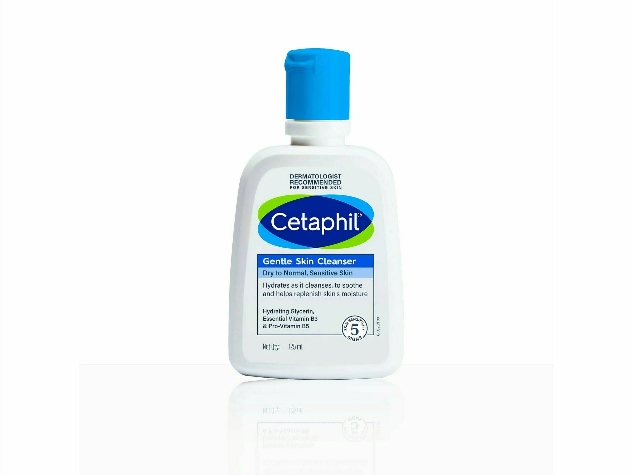 Cetaphil Face Wash Gentle Skin Cleanser for Dry to Normal, Sensitive Skin, 125 ml