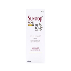 Sunstop Acne Ultra Matte Advanced Sun Protection Gel SPF 80 PA++++ 50gm