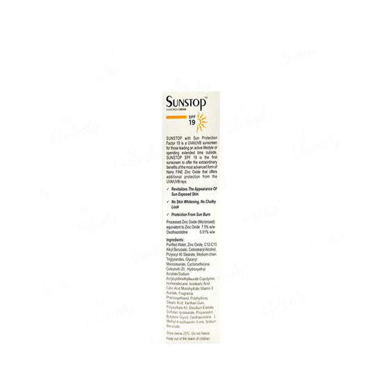 Sunstop 19 Sunscreen Cream Sunstop 19 Sunscreen Cream