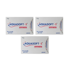 Aquasoft Syndet Bar 75g, Pack of 3