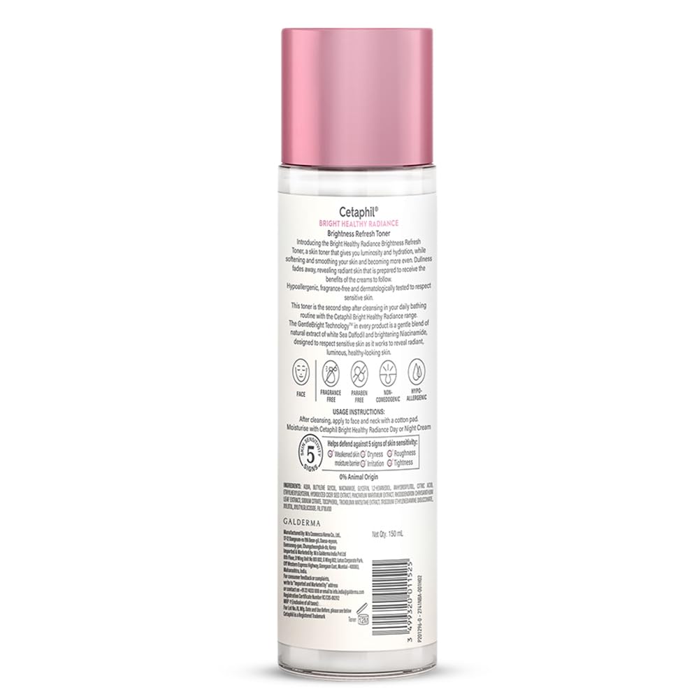 Cetaphil Bright Healthy Radiance Brightness Refresh Toner, 150 ml