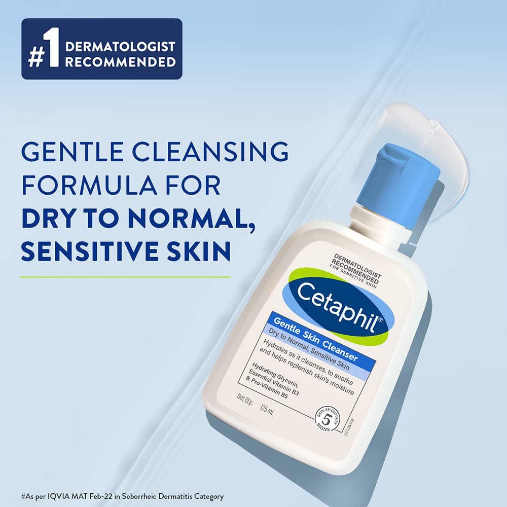 Cetaphil Moisturising Cream 80g and Gentle Skin Cleanser 125 ml Combo
