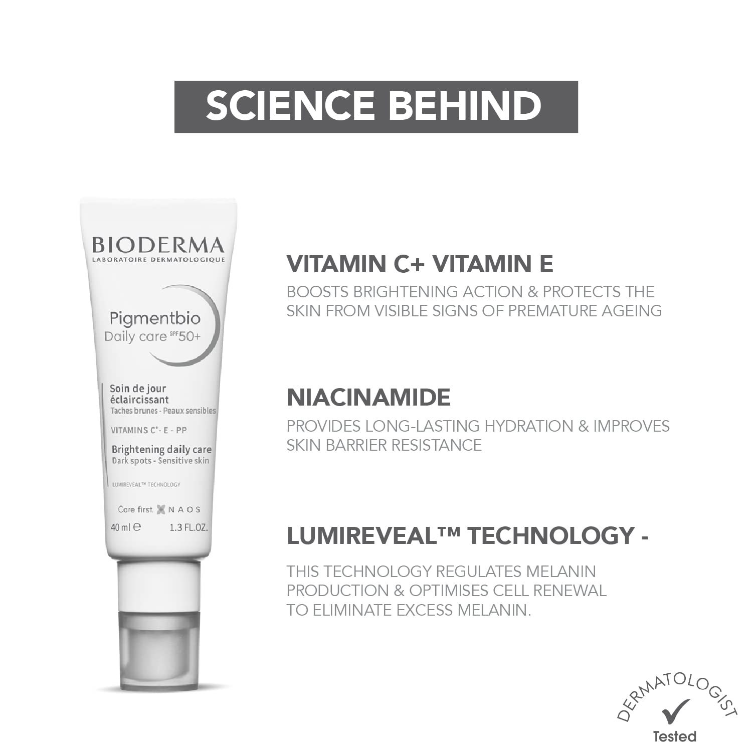 Bioderma Pigmentbio Daily Care SPF 50+ Cream, 40ml