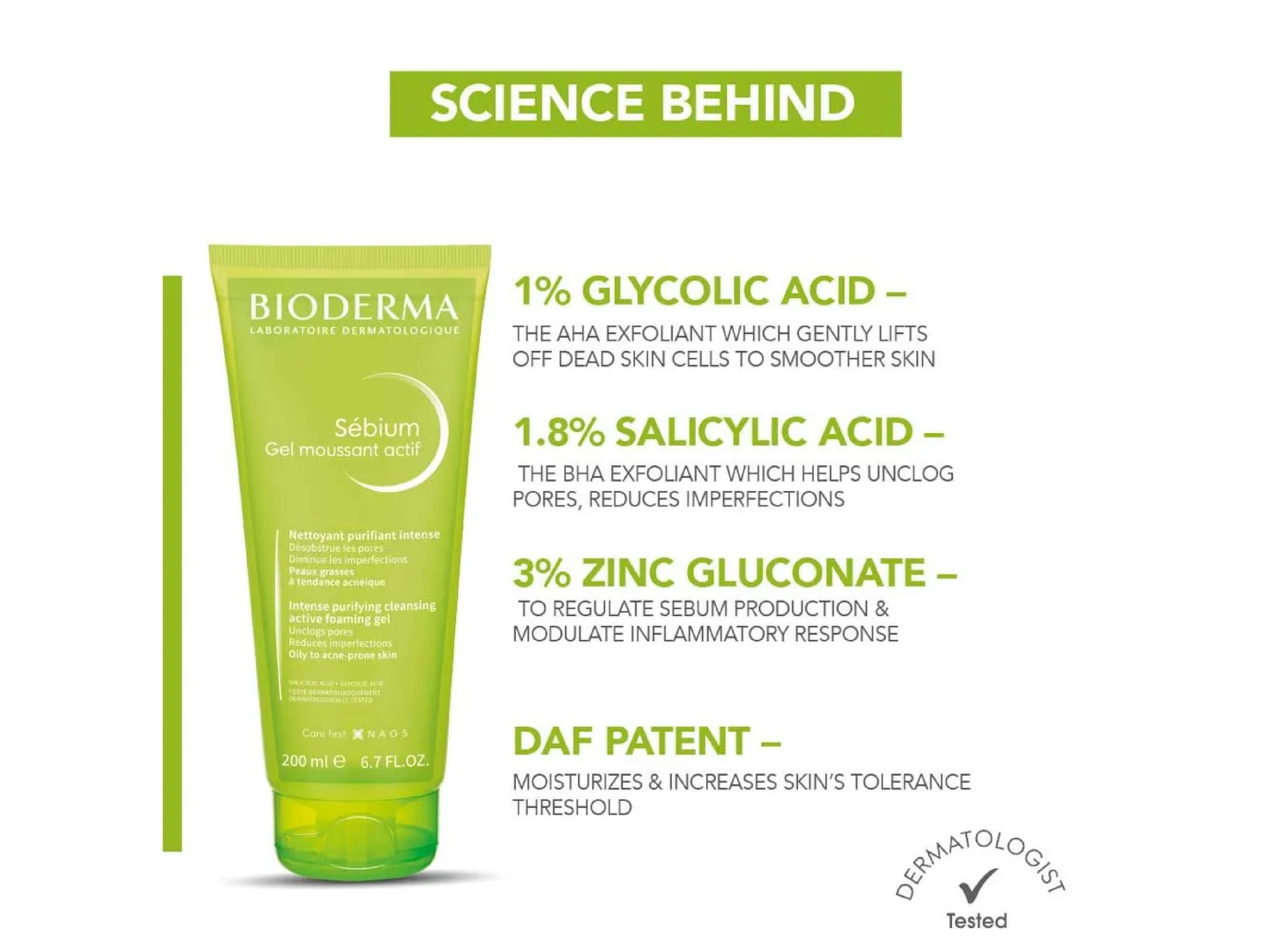 Bioderma Sebium Gel Moussant Actif 200ml