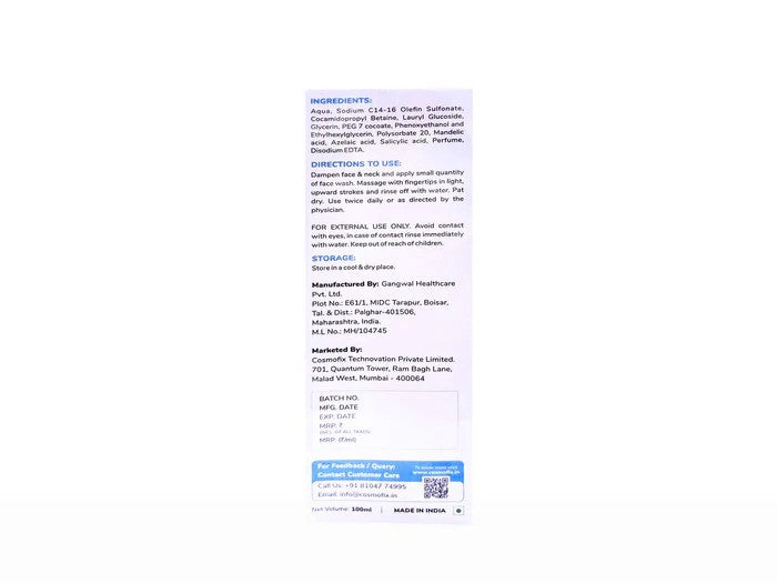 Cosmofix Tri-Cid Foaming Face Wash, 100ml