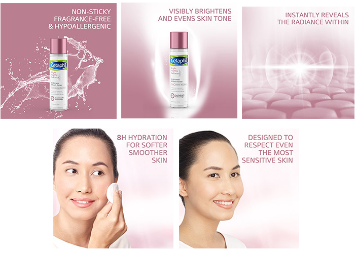 Cetaphil Bright Healthy Reveal Creamy Cleanser, 100gm and Radiance Refresh Toner, 150 ml Combo