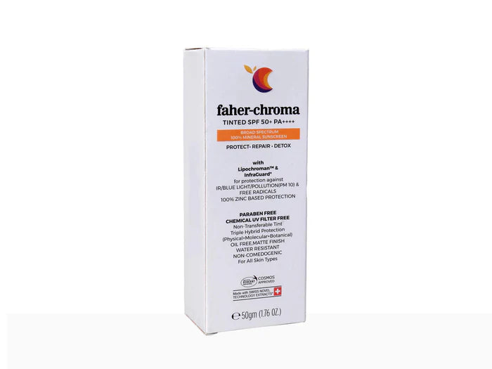 Faher-Chroma Tinted SPF 50+ Sunscreen PA++++, 50gm