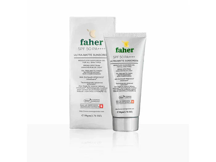 Faher Ultra Matte Sunscreen SPF 50 PA+++, 50gm